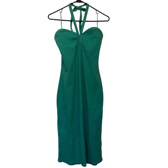NWT Nine West seafoam green ribbed knit halter dress sz XXL - Picture 3 of 14